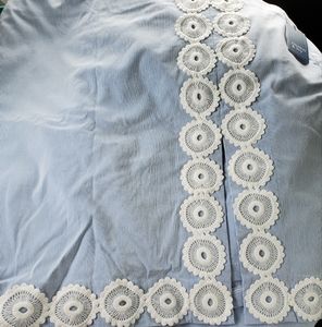 24w skort blue/white crochet trim NWT
